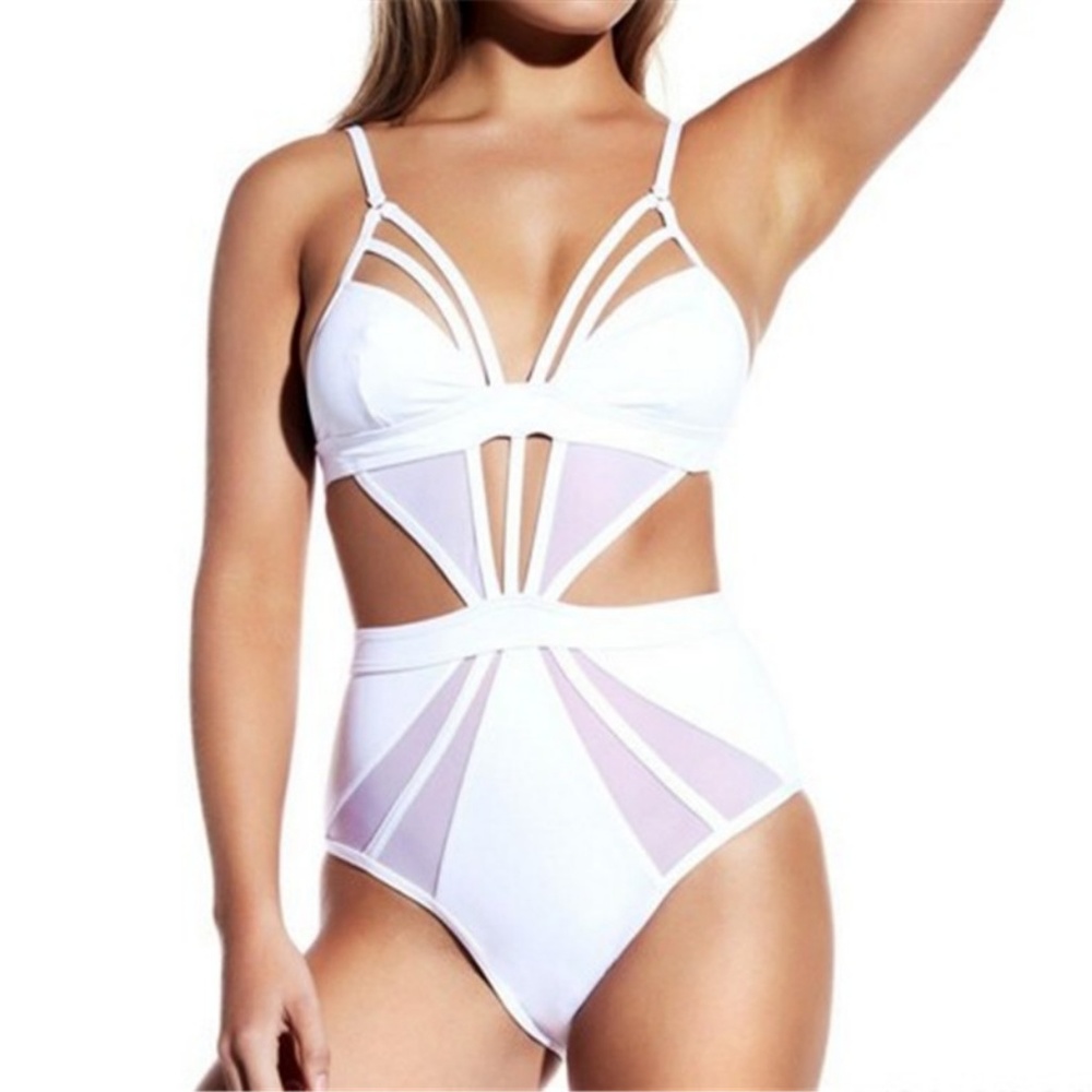 Sexy sTRAPPY Cut out bikini mesh monokini - Picture 3 of 6